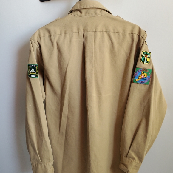 Vintage Beige Boy Scouts of Canada Shirt Men's small. Made in Canada - Picture 7 of 7